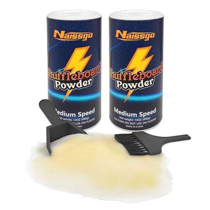 Shuffleboard Sand Wax Shuffleboard Powder Set with Small Brush & Pan - style: 2 Cans Medium Speed