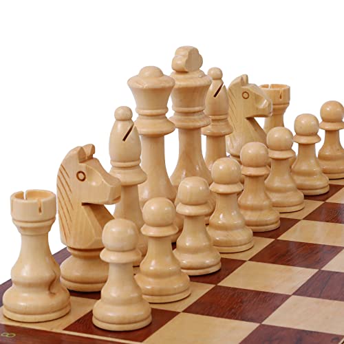 LuckyWish Large Wood Chess Pieces,4.3 Inch King,Chess Pieces Only, No Board (4.3 Inch King)