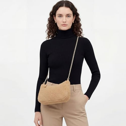 VODIU Clutch Tote Handbags with 2 Removable Straps and Zipper Closure Crossbody Bags Shoulder Purse Handbag for Women - color: Yg-khaki
