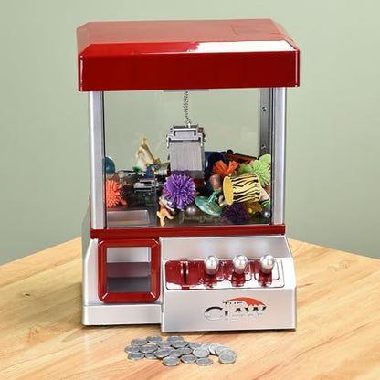 Etna Electronic Mini Claw Machine for Kids, Mini Candy Prize Dispenser Arcade Game with Sound, 30 Tokens, 10" x 7.90" x 13.5"