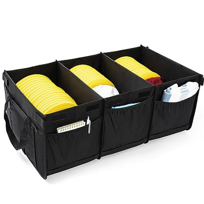 Disc Golf Storage Bag Durable Large Capacity with Dividers and Multi Side Pockets, Black - style: 24 X 15 X 10 Inch