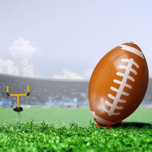 Zhanmai Inflatable Jumbo Football Set Inflatable Football Goal Post with Beach Ball Target Goal Post Ball or Outdoor Sport Summer Beach Pool Party Games Accessories for Practice and Fun