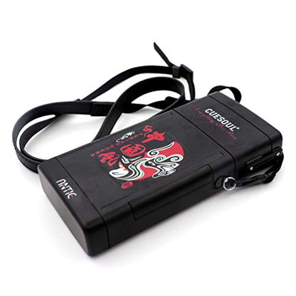 CUESOUL ANTIE Hard Dart Case with Peking Opera Mask Design and Dart Flights Case for Your Choice - color: Dart Case-Black