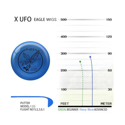 X-UFO Disc Golf Set - Disc Golf Starter Set, Includes 1 Putter, 1 Driver, and 1 midrange disc, Weighing 170-178 Grams Suitable for Beginners and Professional disc Golf tournaments - color: Set 8