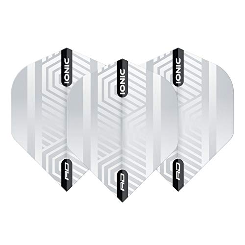 RED DRAGON Hardcore Ionic Dart Flights - 3 Sets Per Pack (9 Dart Flights in Total) - color: White