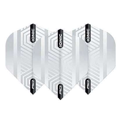 RED DRAGON Hardcore Ionic Dart Flights - 3 Sets Per Pack (9 Dart Flights in Total) - color: White