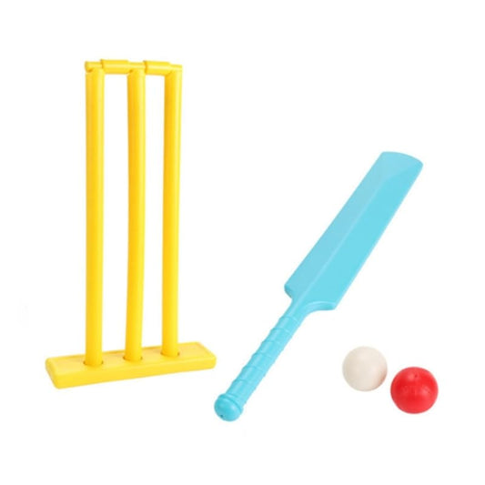 Croquet Set with Stand, Fun Croquet Wickets with 2 Balls, Safe Cricket Set, Plastics Bat and Ball Set, Enhance Strength Play Toys for Interactive Famliy, Hand-Eye Coordination