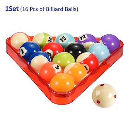 M METERXITY Billiard Balls Set - 16 Professional Pool Balls Billiard Balls Kit, Regulation Size, Apply to Pool Table Accessories (2-1/4", 57.2mm)