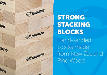 Triumph Sports Triumph Large Tumble Tower - Includes 54 Wood Tumble Blocks and Carry Case