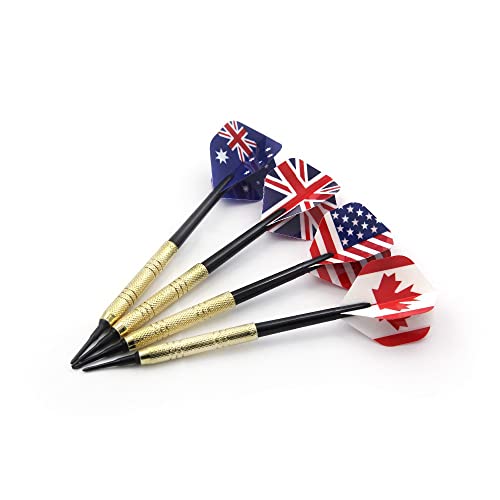 12 Pieces Professional 14 Grams Soft Tip Darts Set with Extra Plastic Tips with 4 Kinds Flights for Electronic Dartboard