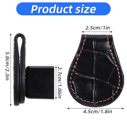 Prasacco Pool Chalk Holder, Magnetic Leather Pool Cue Chalk Holder with Belt Clip Billiard Accessories Black for Snooker and Stylish Billiard Accessories