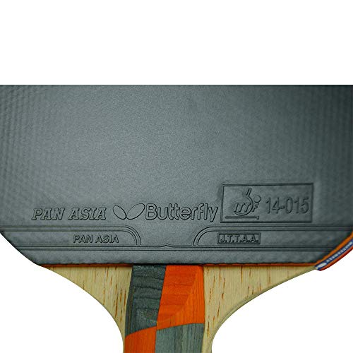 Butterfly Timo Boll Carbon Fiber Ping Pong Paddle | ITTF Approved Table Tennis Racket | Ping Pong Sponge and Rubber | Carbon Layers in Ping Pong Racket for Power | Professional Ping Pong Paddle - style: 2000 Model