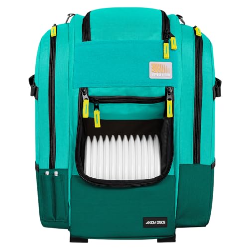 Axiom Discs Voyager Series Backpack Disc Golf Bag (Choose Your Color and Size) - color: Aqua/Emerald, style: Voyager Slim