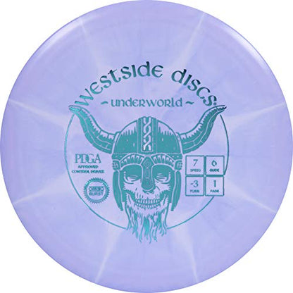 Westside Discs Origio Burst Underworld | Fairway Driver | Understable Driver | Grippy Base Plastic w/Color Burst | Disc Golf Frisbee | 170g+ - color: Purple
