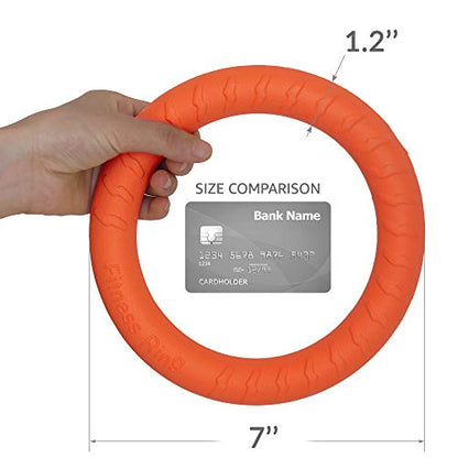 PetSpy Dog Ring Toy – Flying Ring for Outdoor Play, Floating Training & Fetch Toy for Throwing, Catching & Chewers – Durable EVA Flying Disc for Small, Medium & Large Dogs - size: Small To Medium, style: 1 Ring