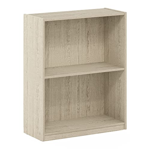 Furinno Gruen 2-Tier Open Shelf Bookcase, Metropolitan Pine - color: Metropolitan Pine, size: 2-Tier Rectangle