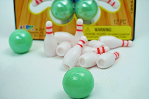 JA-RU Finger Bowling Game Set (Pack of 1 Set) Miniature Sports Small Bowling Game Pocket Size | Mini Bowling Table Set for Kids | Item #217-1A - size: 1 Set