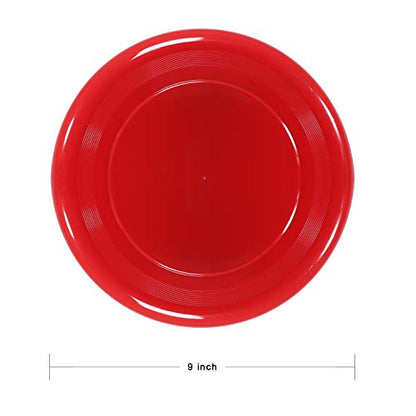 Flying Disc - 9Inch Plastic Flying Disc for Discs Set of 8 Flying Disc Bulk (95 Gram) | Disc Bulk (95 Gram), Support DIY Design|Strong|Durabel|No Chemical Smell | 4 Color Combinations | 8 Pack Flying Disc Set