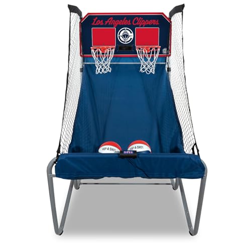 Pop-A-Shot - Home Dual Shot Arcade Basketball Game with NBA Graphics l Sensor Scoring l 16 Game Modes l 7 Balls l Foldable Storage l for All NBA Fans - style: Los Angeles Clippers