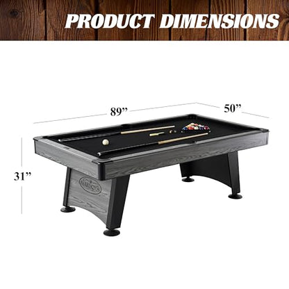 Barrington Billiards Multiple Styles Pool Table, Preassembled Playfields with Complete Billiard Accessory Sets, Perfect for Family Game Rooms | Multiple Styles - style: 7.5 Ft Blackstone