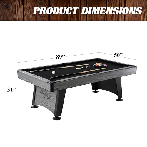 Barrington Billiards Multiple Styles Pool Table, Preassembled Playfields with Complete Billiard Accessory Sets, Perfect for Family Game Rooms | Multiple Styles - style: 7.5 Ft Blackstone