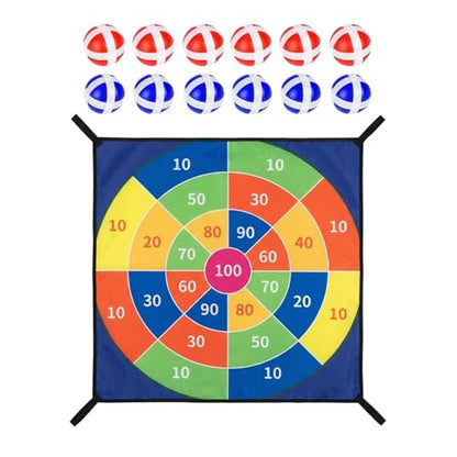 Trampoline Dart Board Game - Sticky Ball Target Toy Set, Interactive Trampoline Sticky Ball Games,Outdoor Indoor Party Game for Kids Adults Backyard Birthday Neighborhood Use