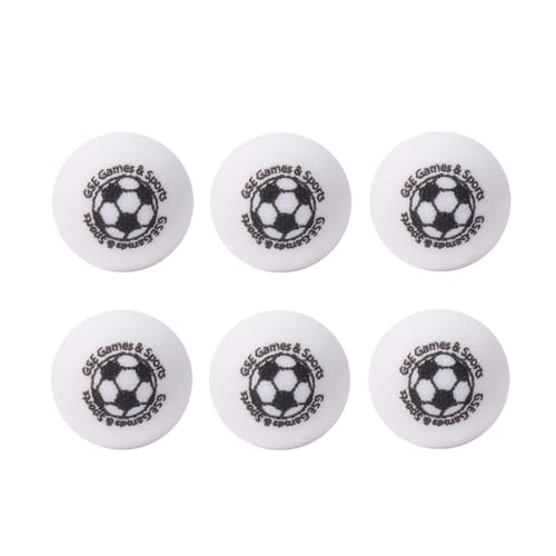 GSE Games & Sports Expert Regulation Size 35mm(1.38") Table Replacement Foosball Balls, Official Tournament Table Soccer Balls, Foosball Table Accessories - color: White, style: 6 Pack