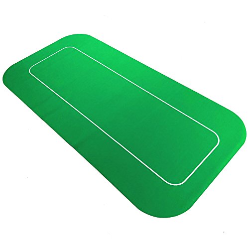 Yuanhe Poker Table Top Mat Layout - 36" x 72" Poker Felt,Portable Rubber Texas Hold'em Poker Table Topper w/Carrying Bag for Parties,Game Nights,Fundraisers & Gatherings - color: Green