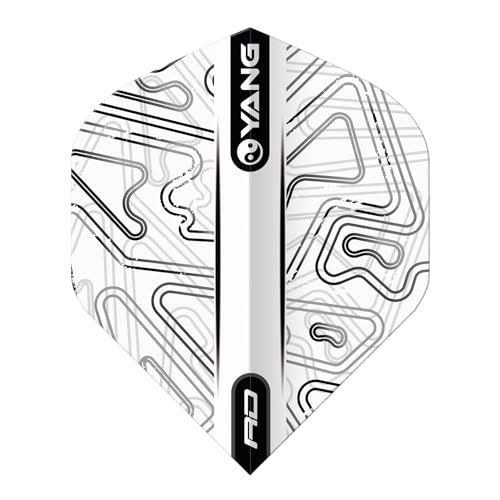 RED DRAGON Yin Yang Double Sided Dart Flights 3 Sets Per Pack (9 Dart Flights in Total) - color: White and Black