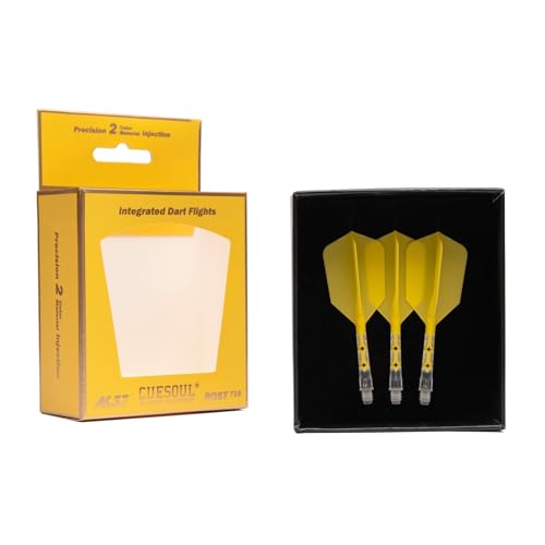 CUESOUL ROST T19 Integrated Dart Shaft and Flight Slim Shape M Size 28mm - color: Yellow