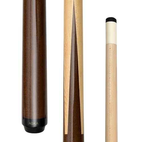 ASKA Short Pool Cue Stick, Wrapless Sneaky Pete Maple Billiard Cue, 13mm Tip, 5/16x18 Joint, Multiple Sizes for Tight Spaces & Difficult Shots - size: 42"