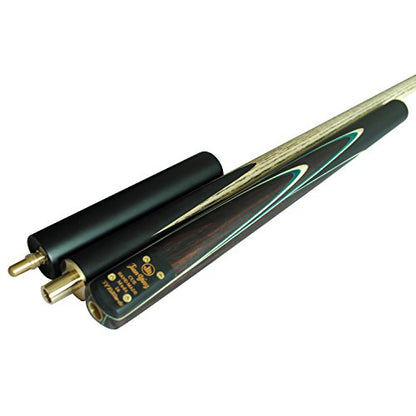 57" 3/4 Jointed Billiard/Pool/Snooker Cue Set 5 Face-Spliced Ash Shaft with A Leather Cue Case - color: T3SC7