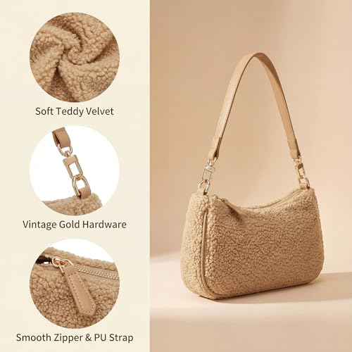 VODIU Clutch Tote Handbags with 2 Removable Straps and Zipper Closure Crossbody Bags Shoulder Purse Handbag for Women - color: Yg-khaki