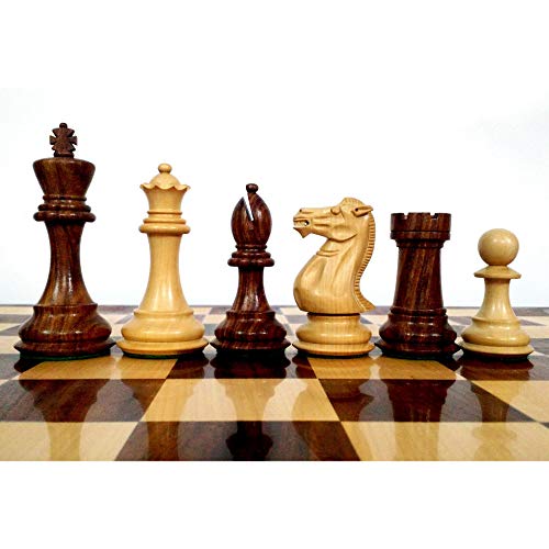 Royal Chess Mall Professional Staunton Chess Pieces Only Chess Set, Golden Rosewood and Boxwood Wooden Chess Set, 4.1-in King, Tournament Chess Set, Weighted Chess Pieces (3.4 lbs) - style: Golden Rosewood