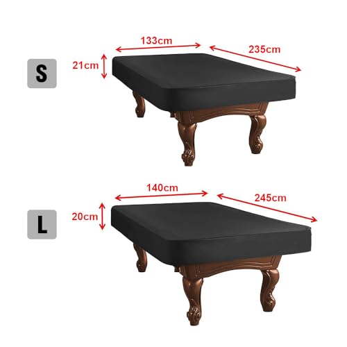 Pool Table Cover Oxford Cloth with PVC Coating Waterproof and Silver Coated for Outdoor Ping Pong Table Cover Drawstring Design Lightweight Black