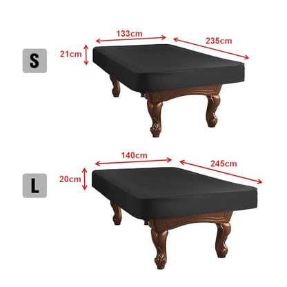 ZJchao Pool Table Cover, Billiard Pool Table Cover, Pool Table Accessories Billiards Pool Accessories Oxford Cloth with PVC Coating Watertight and Silver Coated, for Billiards (S) - size: Small