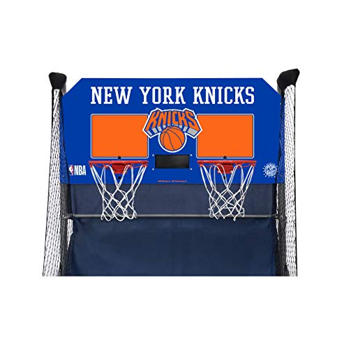 Pop-A-Shot - Home Dual Shot Arcade Basketball Game with NBA Graphics l Sensor Scoring l 16 Game Modes l 7 Balls l Foldable Storage l for All NBA Fans - style: New York Knicks