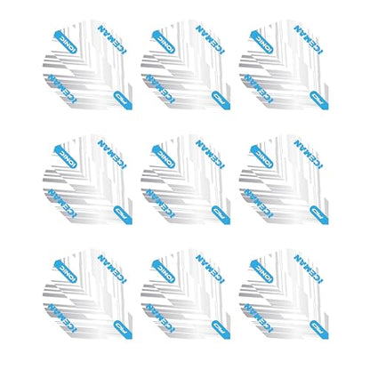 RED DRAGON Hardcore Players Dart Flights - 3 Sets Per Pack (9 Dart Flights in Total) - color: Ionic White and Blue