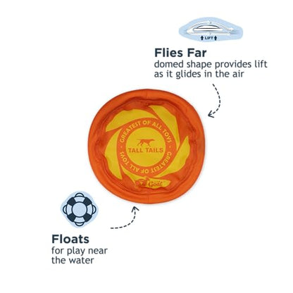 Tall Tails G.O.A.T. Greatest of All Toys Sport Flyer Fetch Toy for Dogs, Medium - size: Medium