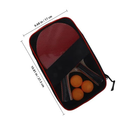Table Tennis Paddle Set with Non-Skid Wood Racket and Lightweight Portable Balls for Outdoor Training and Interactive Play