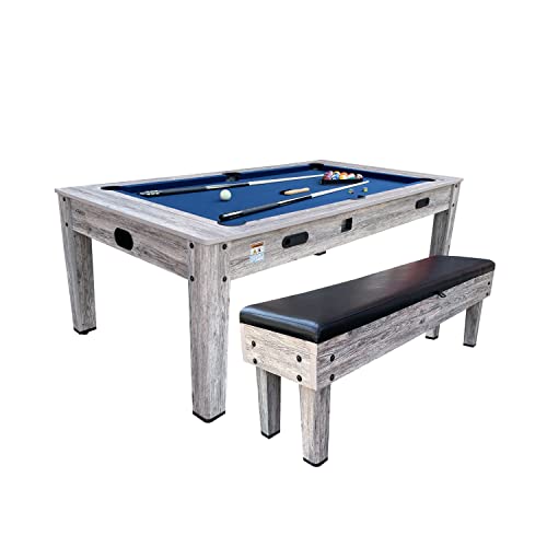 Luxor 7.5-Foot 4-in-1 Multi-Game Swivel Pool Table - Billiards/Pool, Ping Pong, Hockey & Dining