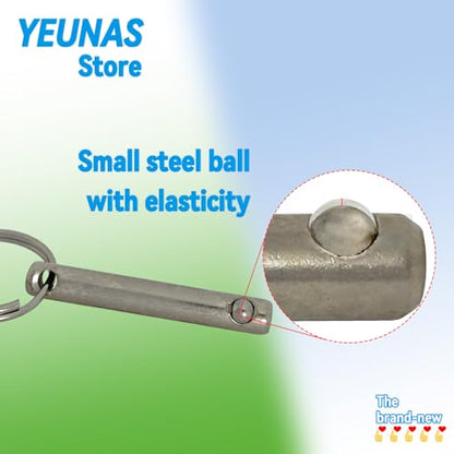 1/4" Diameter Quick Release Pin, Total Length 2", Effective Length 1.37", Stronger with Reinforced Pull Tab (4 Pack)