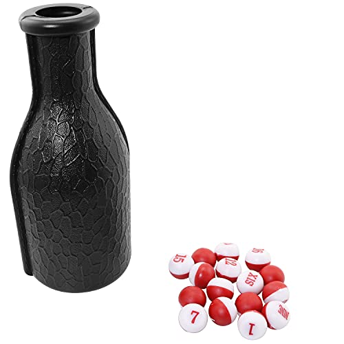 RLECS 1Set Billiard Pool Shaker Pool Snooker Billiard Table Kelly Bottle with Red and White Tally Peas