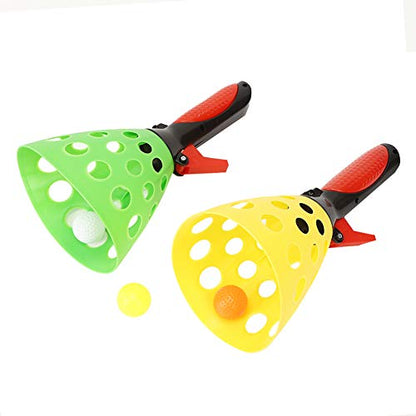 Catch Ball Game Toy for Youngsters | Interactive Sports Toy Develops Hand - Eye Coordination | 2 Player Throwing & Catching Game for Youngsters/Family/Outdoor | 3 Balls,