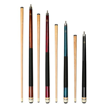 ASKA Short Pool Cue Sets, Canadian Maple Billiard Cue Sticks, 13mm Tip, 5/16x18 Joint, Multi-Set Options for Home & Game Rooms - style: Set of 4 Cue, LCS4