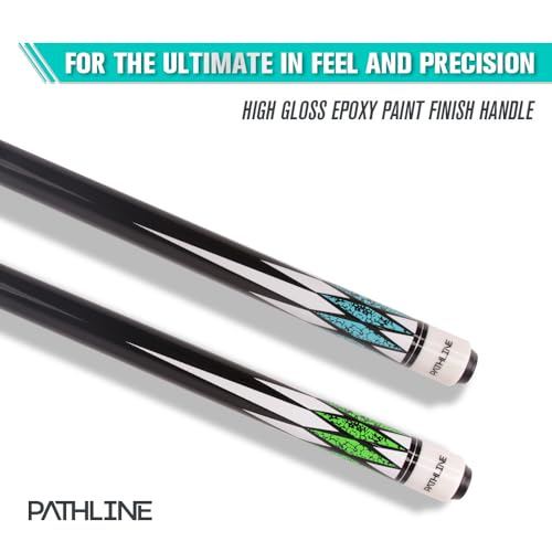Pool Cue Stick - 58 inch Canadian Maple Billiard Pool Stick - color: Set of 2 (BG), size: 19oz