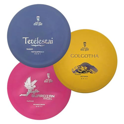 True Par 3 Disc Golf Set | Disc Golf Putter, Midrange, and Distance Driver | Beginner Friendly Disc Golf Set for New to Advanced Players | Colors Will Vary | 170-181g