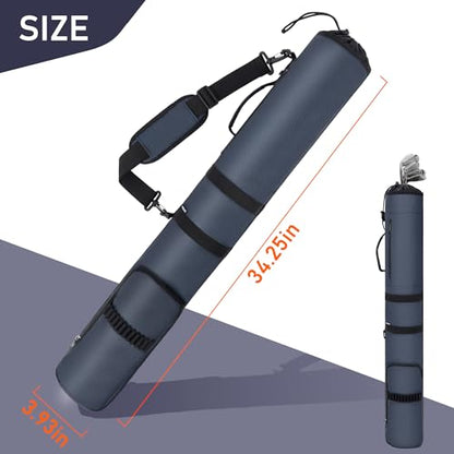 AKOZLIN Lightweight Golf Sunday Bag Golf Travel Carry Bag 3-6 Clubs Foldable Small Golf Bag with Shoulder Strap Black - color: Blue