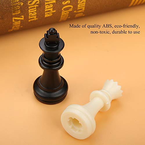 Chess Set,International 32 Standard Chess Pieces Replacement Tournament Chessmen with Kings Queens Castles for Children Teenager Adults
