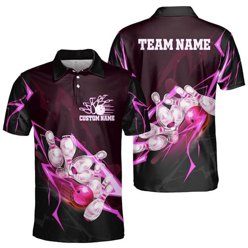 GABITA Personalized Bowling Jerseys for Men, Custom Bowling Shirts, Funny Bowling Shirts Gift for Bowler Team Player - color: A20